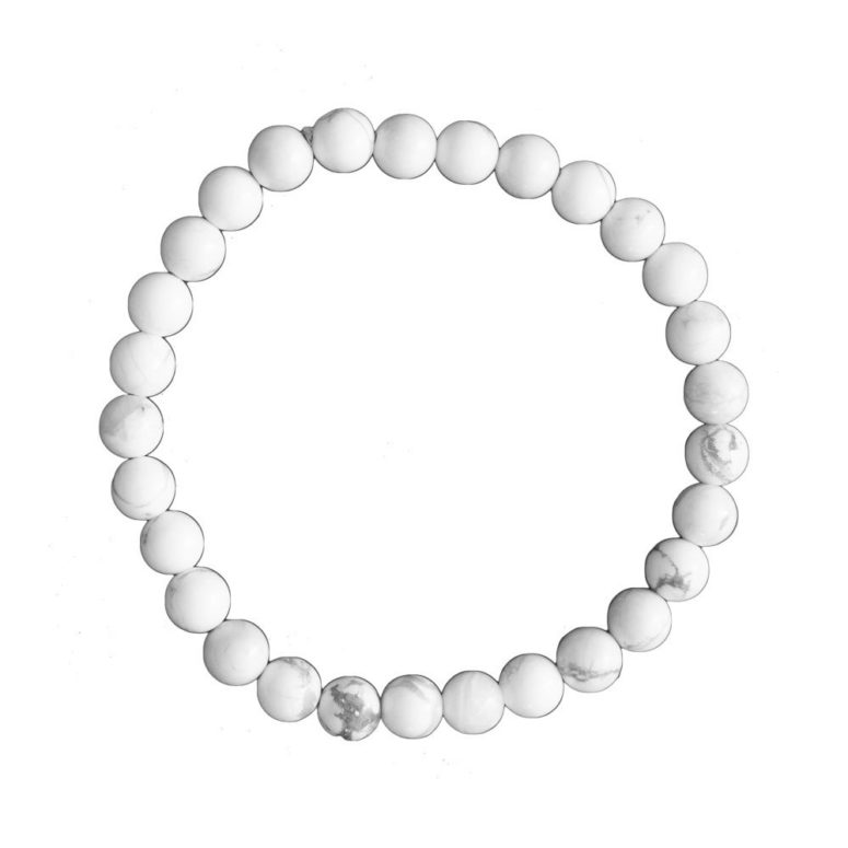 bracelet howlite pierres boules 6mm