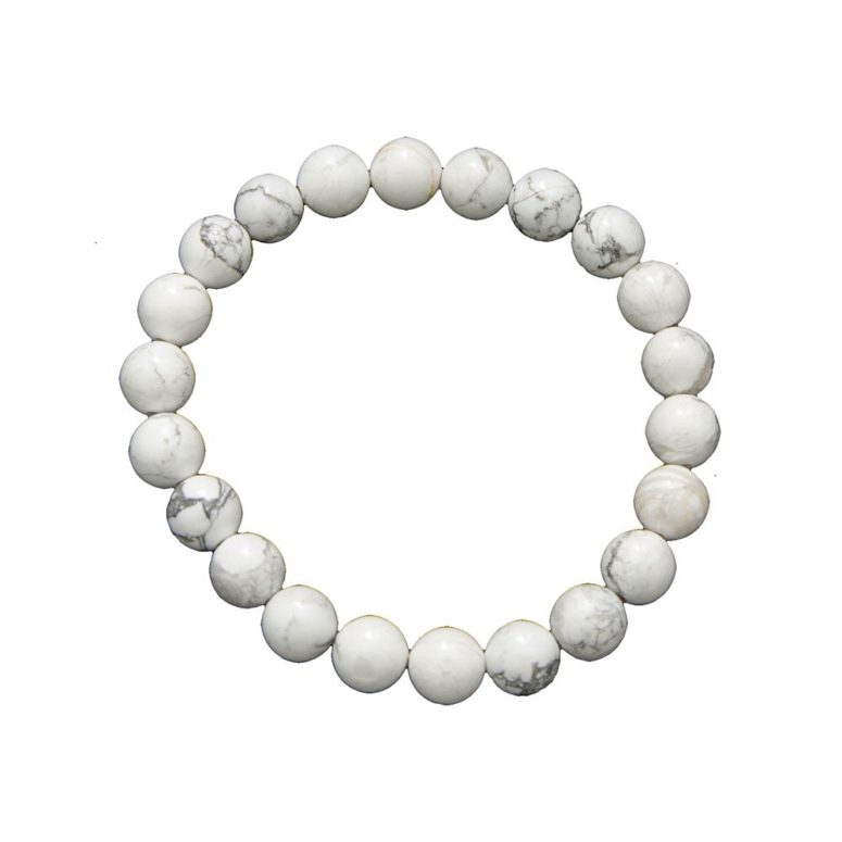 bracelet howlite pierres boules 8mm