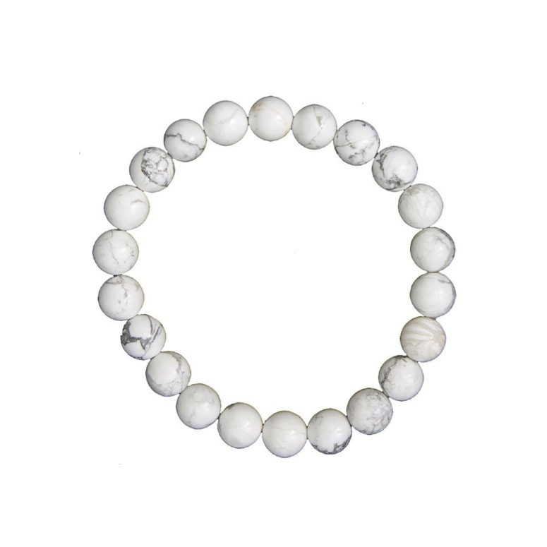 bracelet howlite pierres boules 8mm