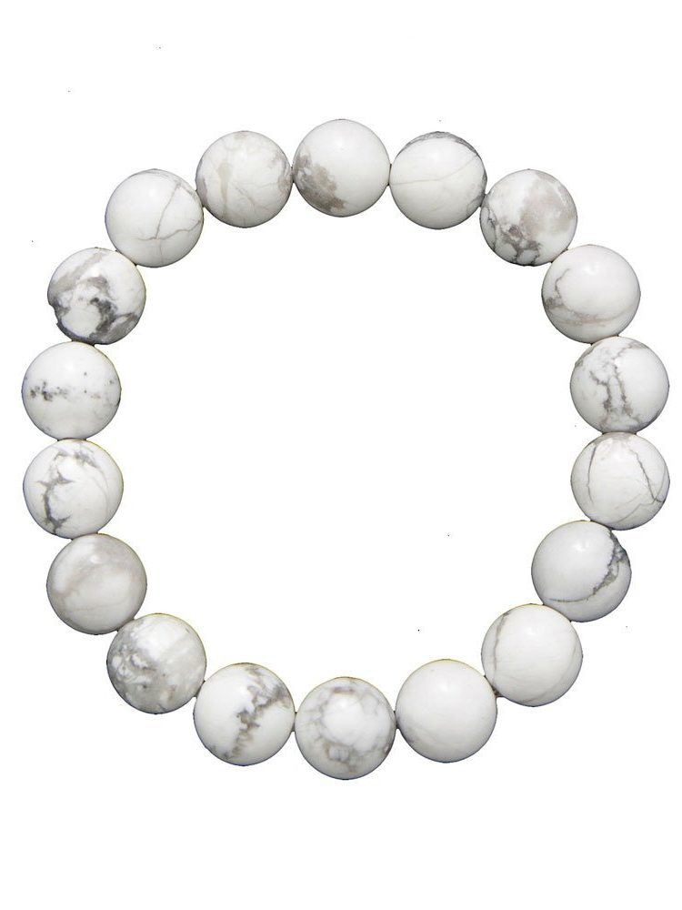 bracelet howlite pierres boules 10mm