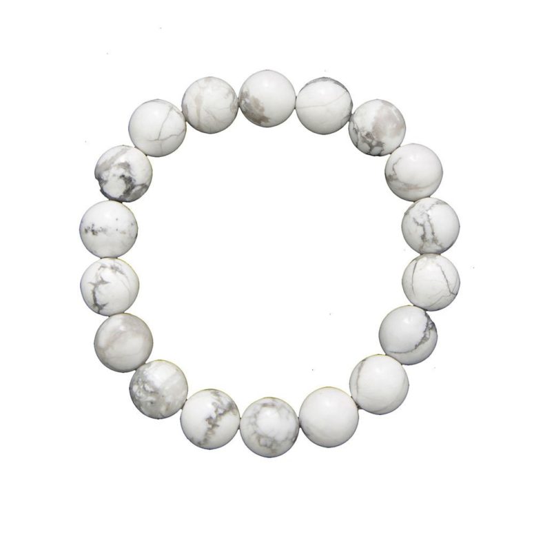 bracelet howlite pierres boules 10mm