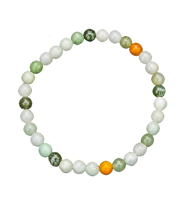 bracelet jade vert pierres boules 6mm