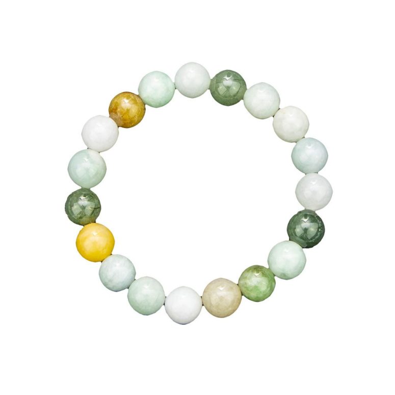 bracelet jade vert pierres boules 10mm