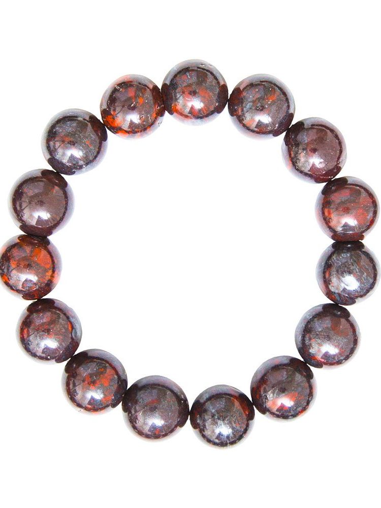 bracelet jaspe bréchique pierres boules 12mm