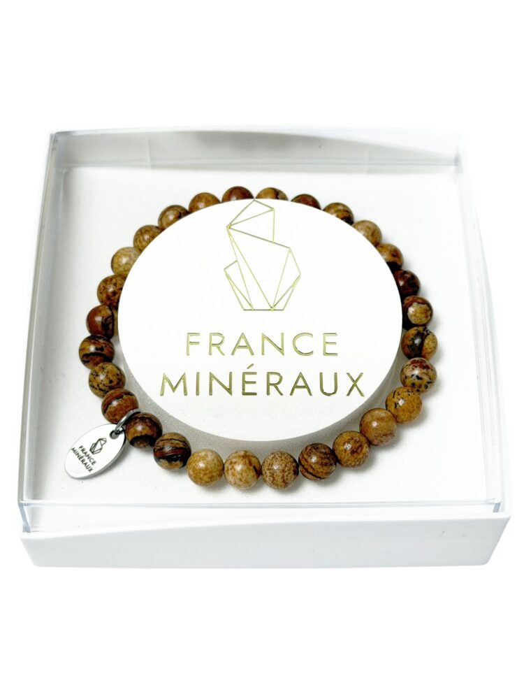Bracelet Jaspe Paysage - Perles de 6mm