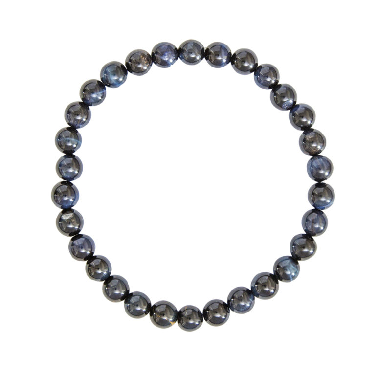 bracelet oeil de faucon pierres boules 6mm