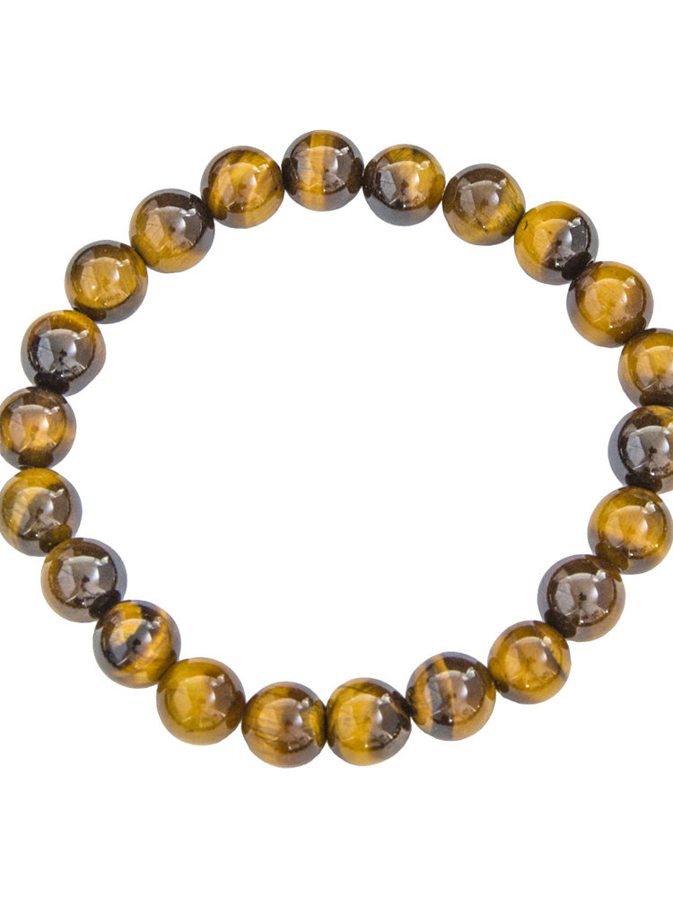 bracelet oeil de tigre pierres boules 8mm