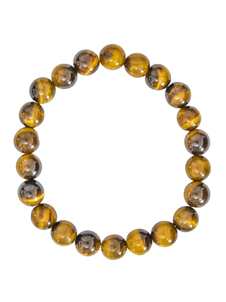 bracelet oeil de tigre pierres boules 8mm