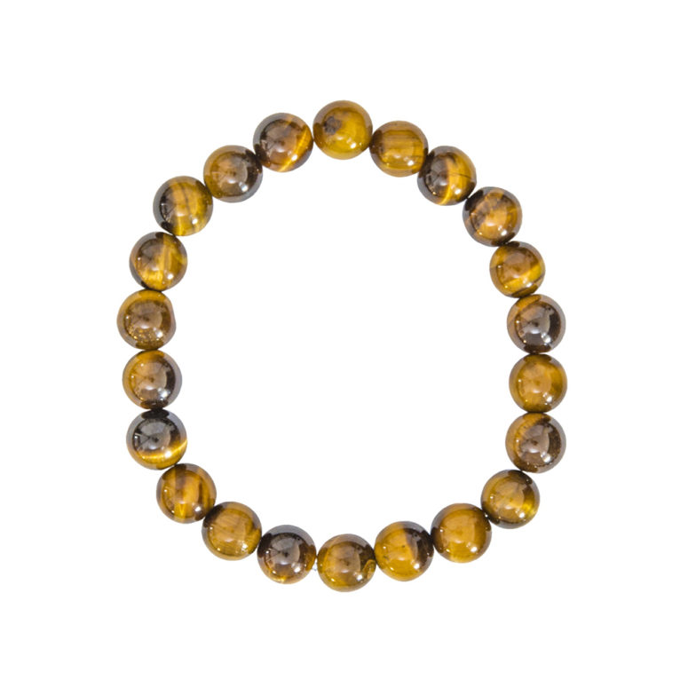 bracelet oeil de tigre pierres boules 8mm