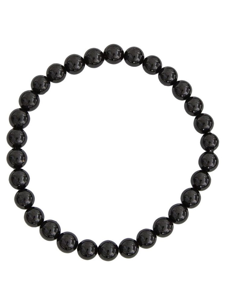 bracelet tourmaline noire pierres boules 6mm