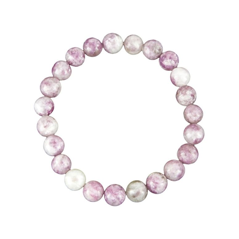 bracelet tourmaline rose pierres boules 8mm