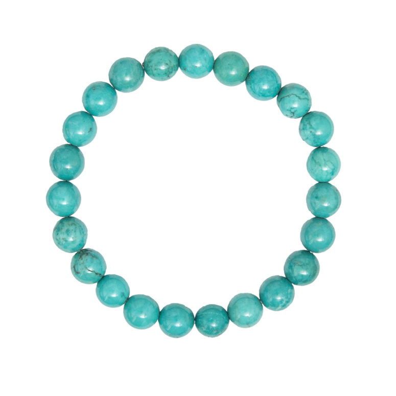 bracelet turquoise pierres boules 8mm