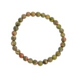 Bracelet unakite pierres boules 6mm