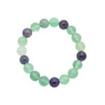 bracelet fluorite multicolore pierres boules 10mm