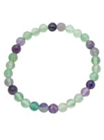 bracelet fluorite multicolore pierres boules 6mm