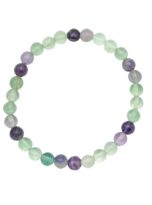 bracelet fluorite multicolore pierres boules 6mm