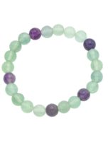 bracelet fluorite multicolore pierres boules 8mm