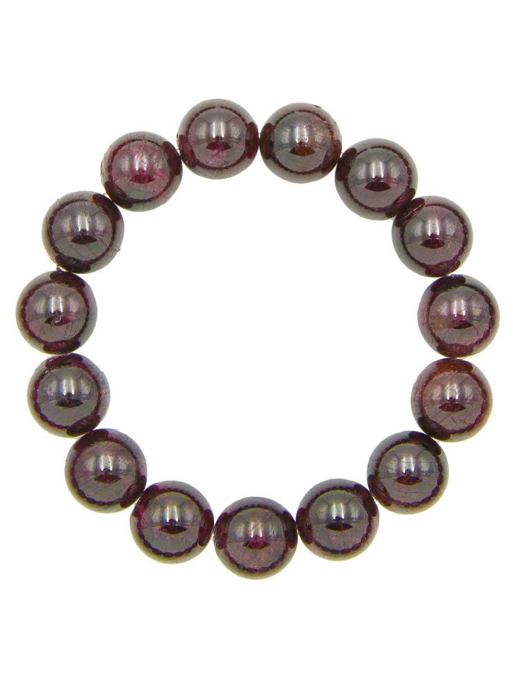 bracelet grenat rouge pierres boules 12mm