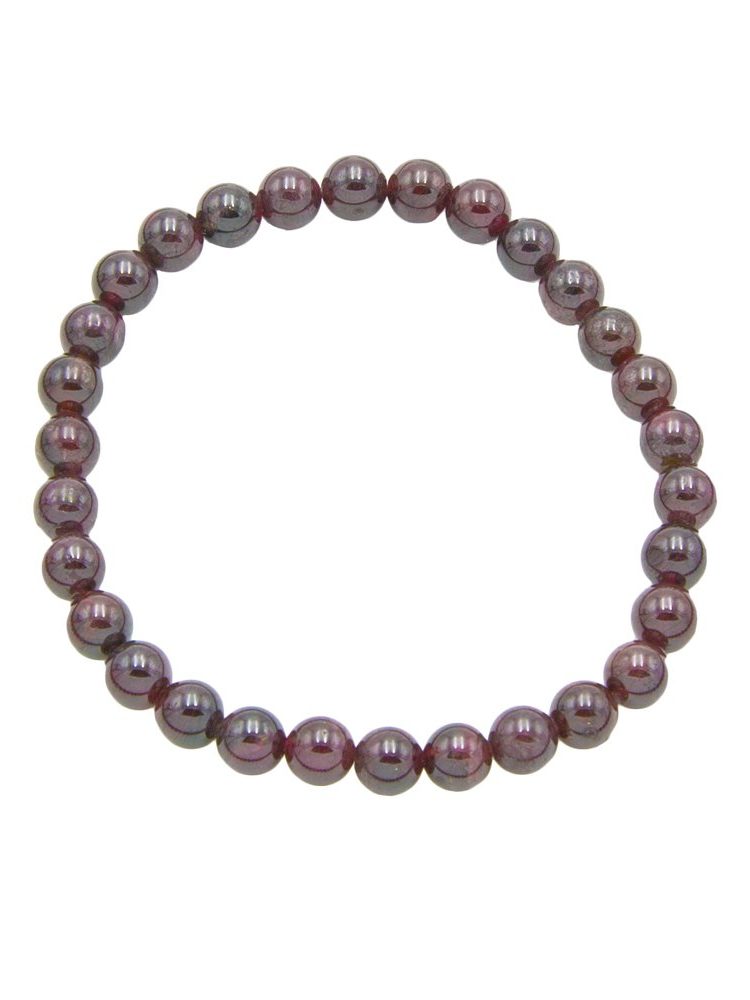 bracelet grenat rouge pierres boules 6mm