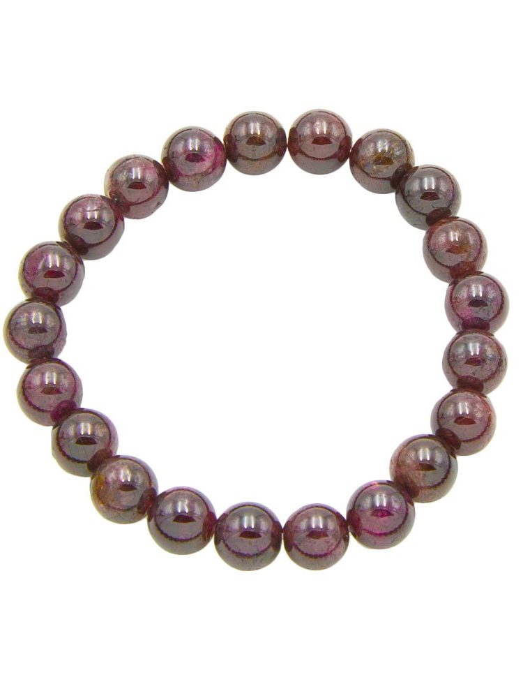 bracelet grenat rouge pierres boules 8mm