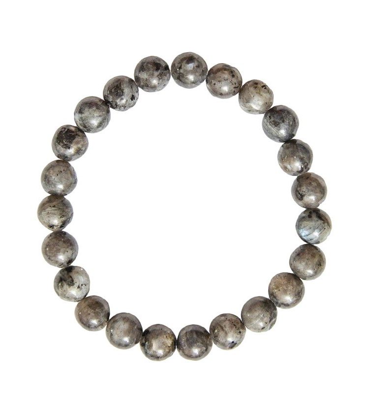 bracelet labradorite avec inclusions pierres boules 8mm