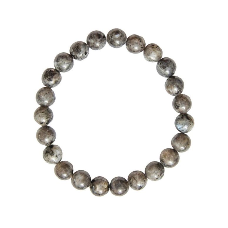 bracelet labradorite avec inclusions pierres boules 8mm