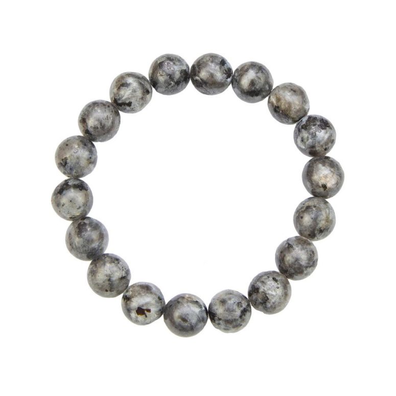 bracelet labradorite avec inclusions pierres boules 10mm