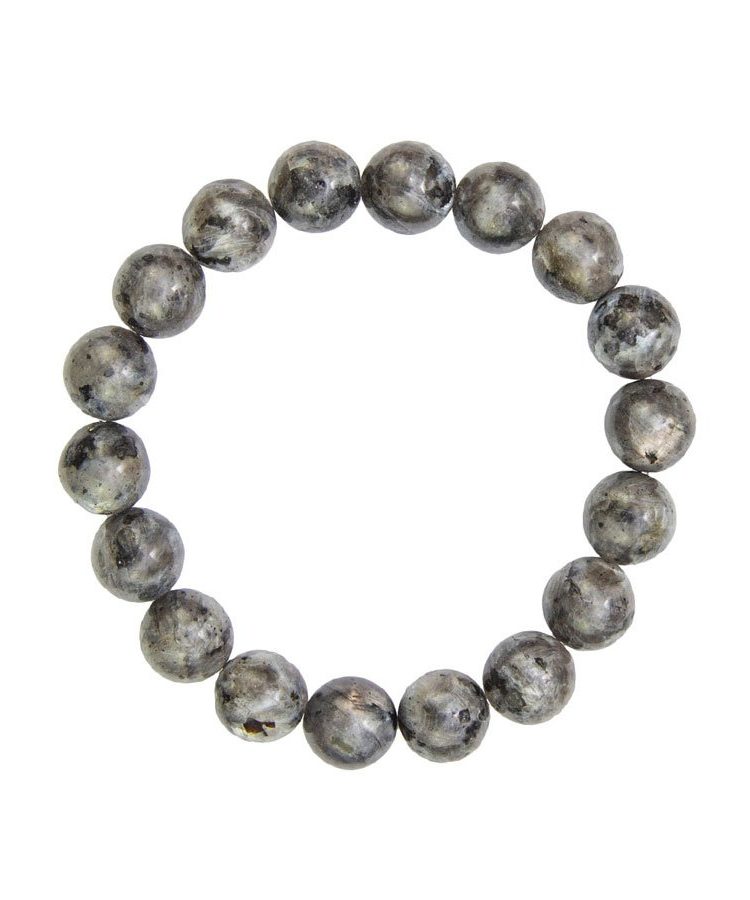 bracelet labradorite avec inclusions pierres boules 10mm