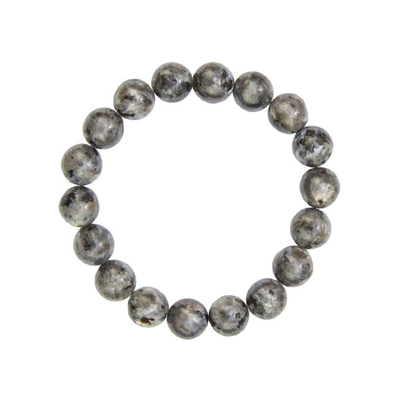 bracelet labradorite avec inclusions pierres boules 10mm