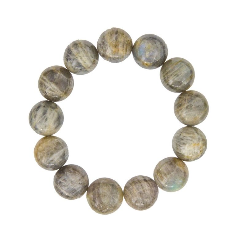 bracelet labradorite pierres boules 14mm