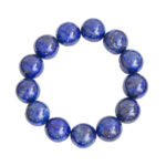 bracelet lapis lazuli pierres boules 14mm