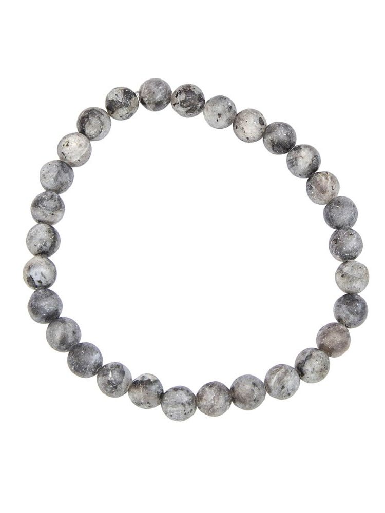 bracelet larvikite pierres boules 6mm