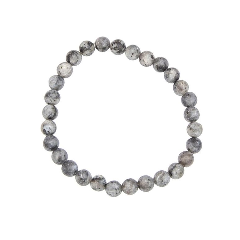 bracelet larvikite pierres boules 6mm