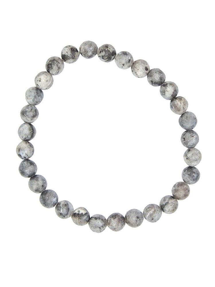 bracelet larvikite pierres boules 6mm