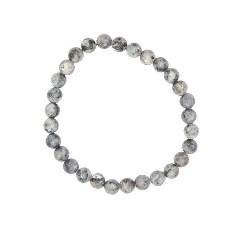 bracelet larvikite pierres boules 6mm