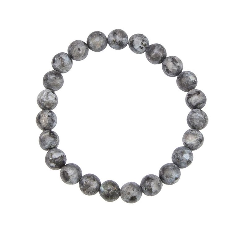 bracelet larvikite pierres boules 8mm