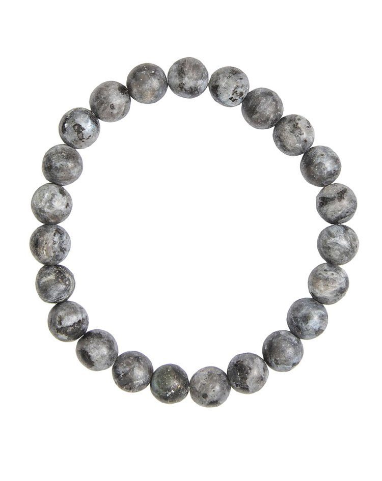 bracelet larvikite pierres boules 8mm