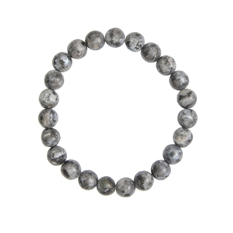 bracelet larvikite pierres boules 8mm