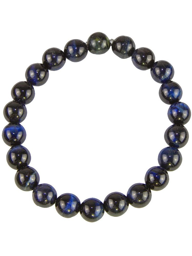 bracelet oeil de faucon pierres boules 8mm