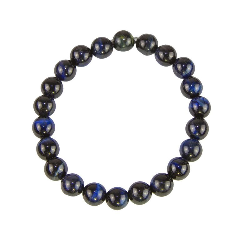 bracelet oeil de faucon pierres boules 8mm