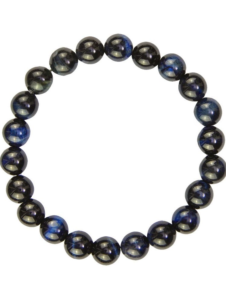 bracelet oeil de faucon pierres boules 8mm