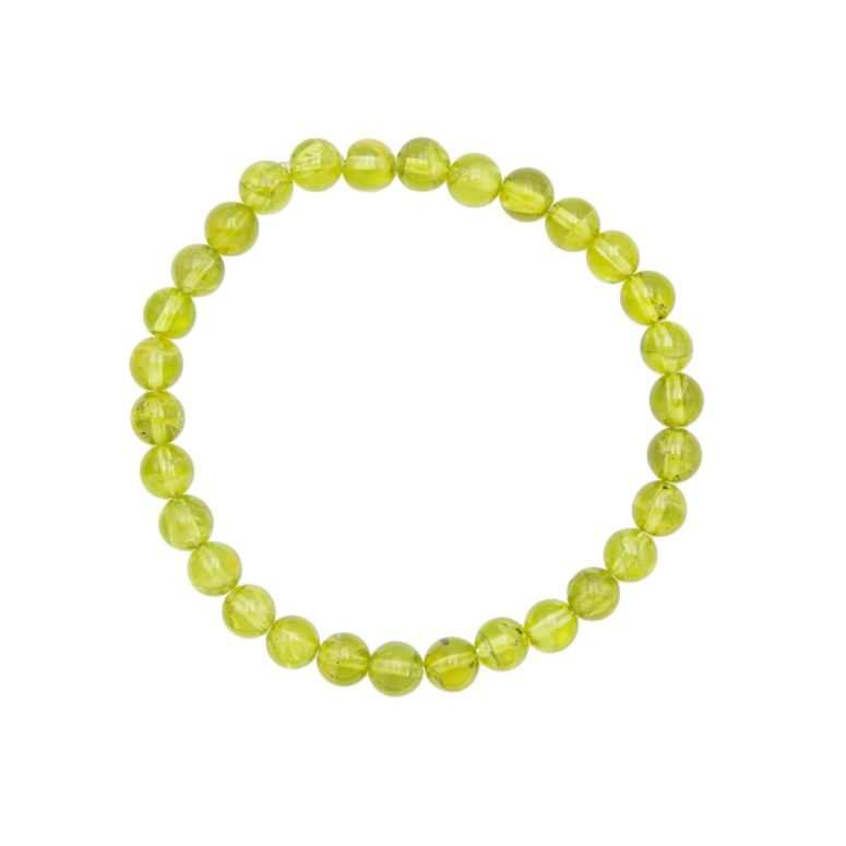 bracelet olivine 6mm