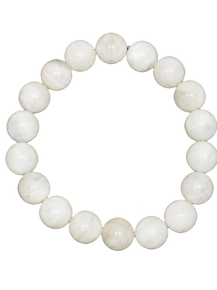 bracelet pierre de lune pierres boules 10mm