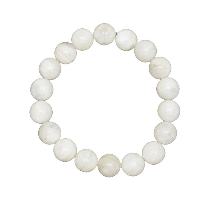 bracelet pierre de lune pierres boules 10mm