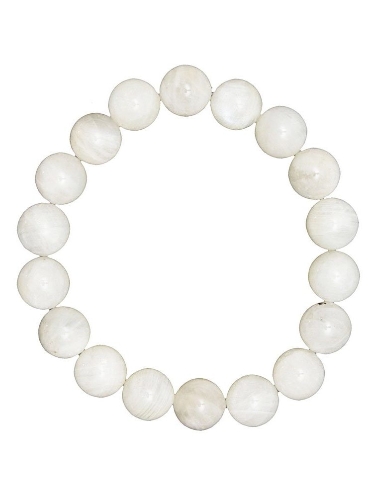 bracelet pierre de lune pierres boules 10mm