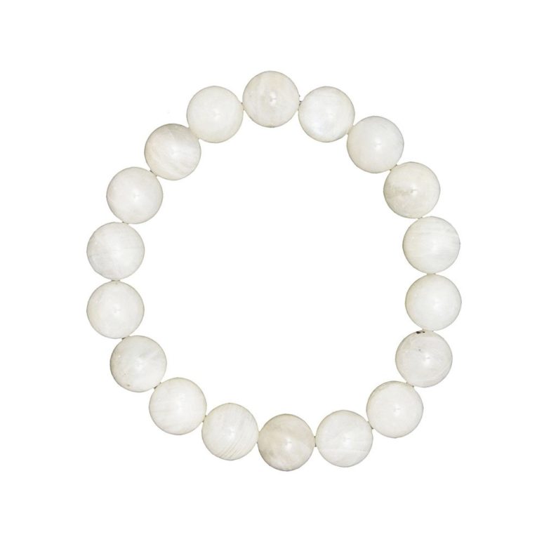 bracelet pierre de lune pierres boules 10mm