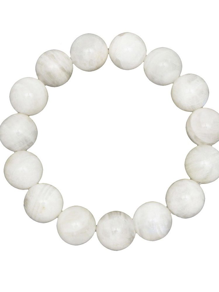 bracelet pierre de lune pierres boules 12mm