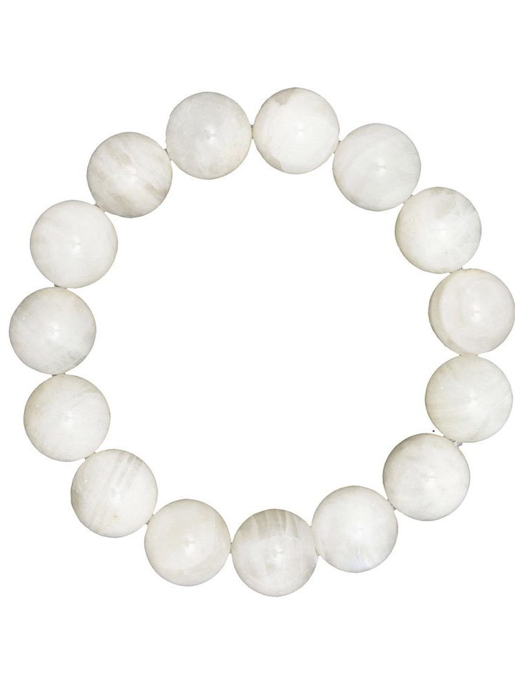 bracelet pierre de lune pierres boules 12mm