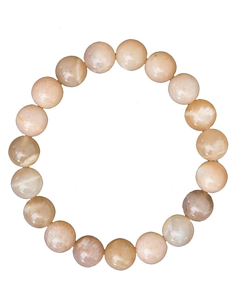 bracelet pierre de soleil pierres boules 10mm