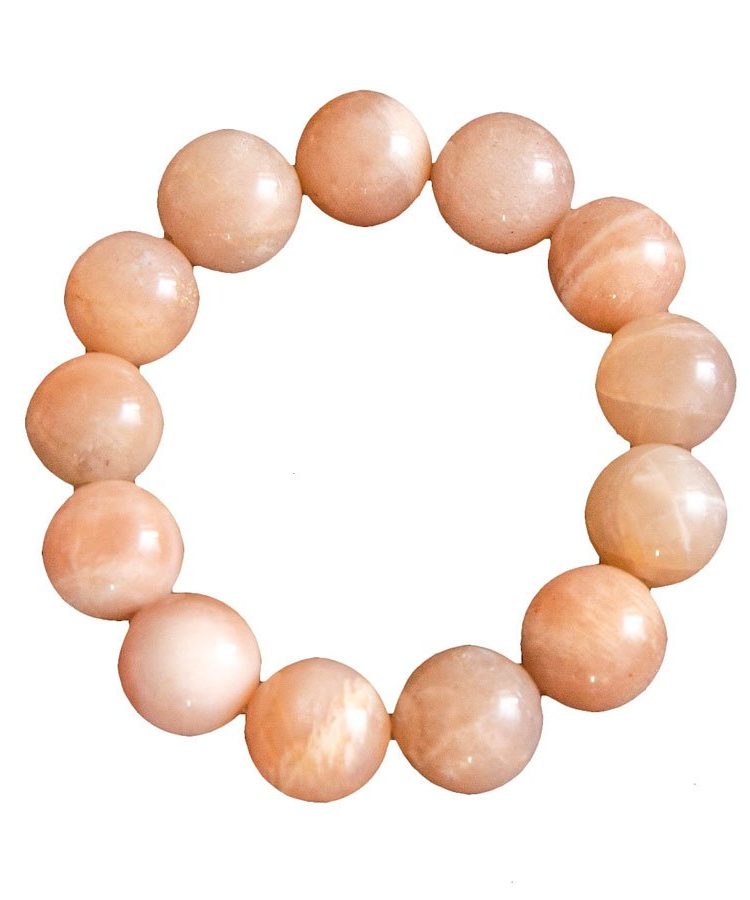 bracelet pierre de soleil pierres boules 14mm